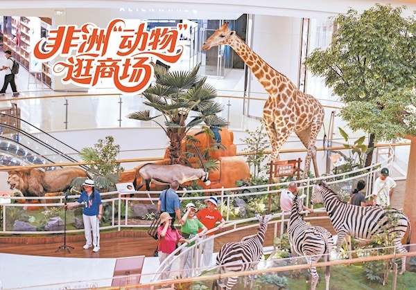 非洲“动物”逛商场