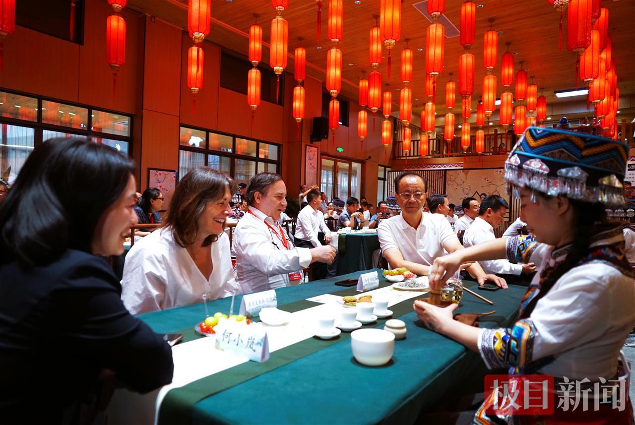 品藤茶喝油茶汤赏非遗，国际友人体验中华茶道千年雅韵