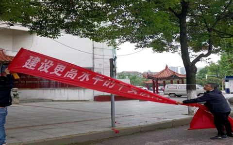 市城管执法局开展广告横幅专项整治