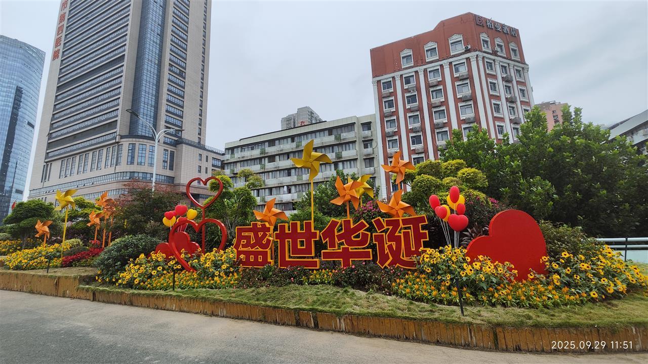 花儿映红盛世，笑颜祝福祖国！30处园林精致小景闪耀武汉街头