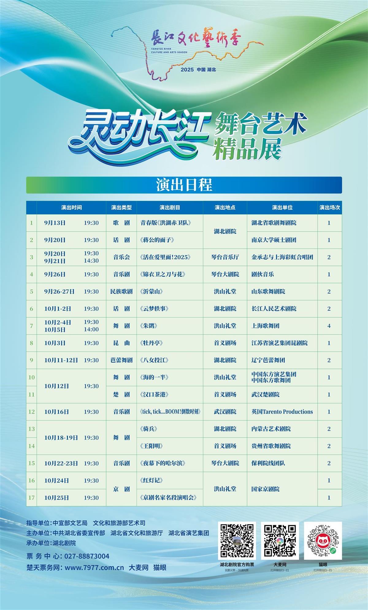 已有多场演出门票售罄！27场舞台艺术精品点亮2025长江文化艺术季
