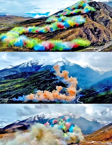 喜马拉雅山“炸山”烟花秀引发质疑 西藏日喀则市成立调查组始祖鸟与蔡国强发文致歉