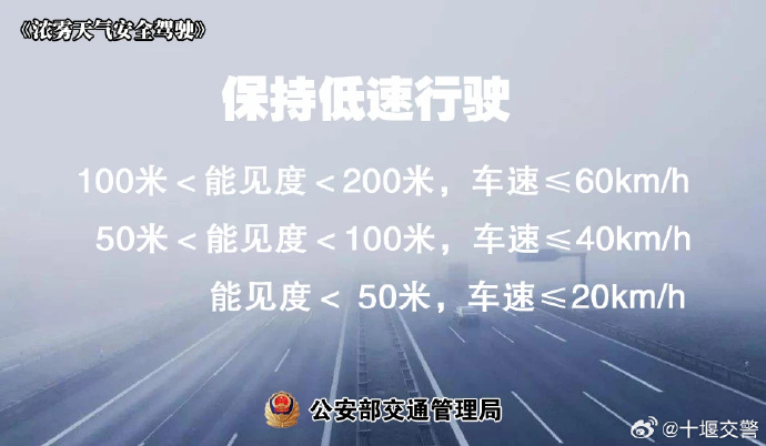 黄色预警来了！十堰今晚明早有大雾 驾车“雾”必小心