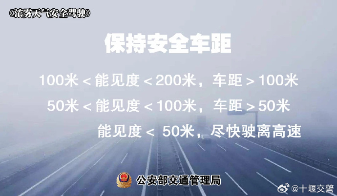 黄色预警来了！十堰今晚明早有大雾 驾车“雾”必小心