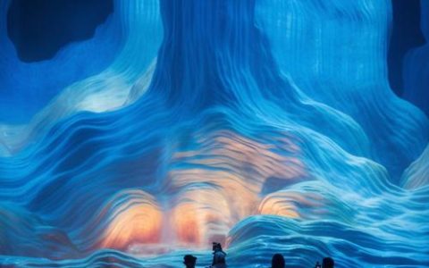 设计双年展AI沉浸式影像空间人气旺 一秒沉海一秒飞天