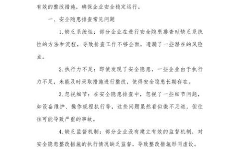 加强隐患排查　深化问题整改　全力以赴筑牢安全生产屏障