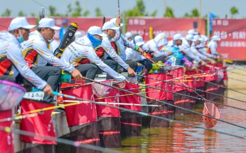 市十二运会群众体育类钓鱼比赛收竿