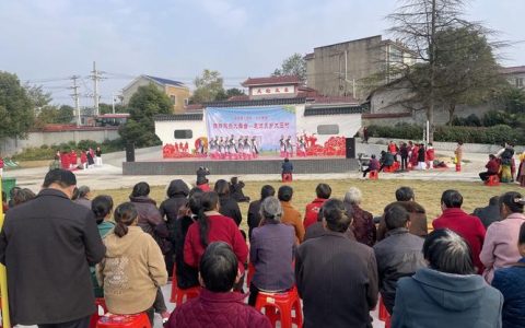 仙桃联通公司驻村工作队为村民送“大戏”