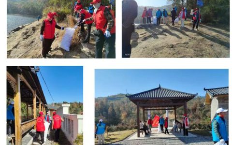 新洲团风两地志愿者携手行动 共护道观河碧水清波