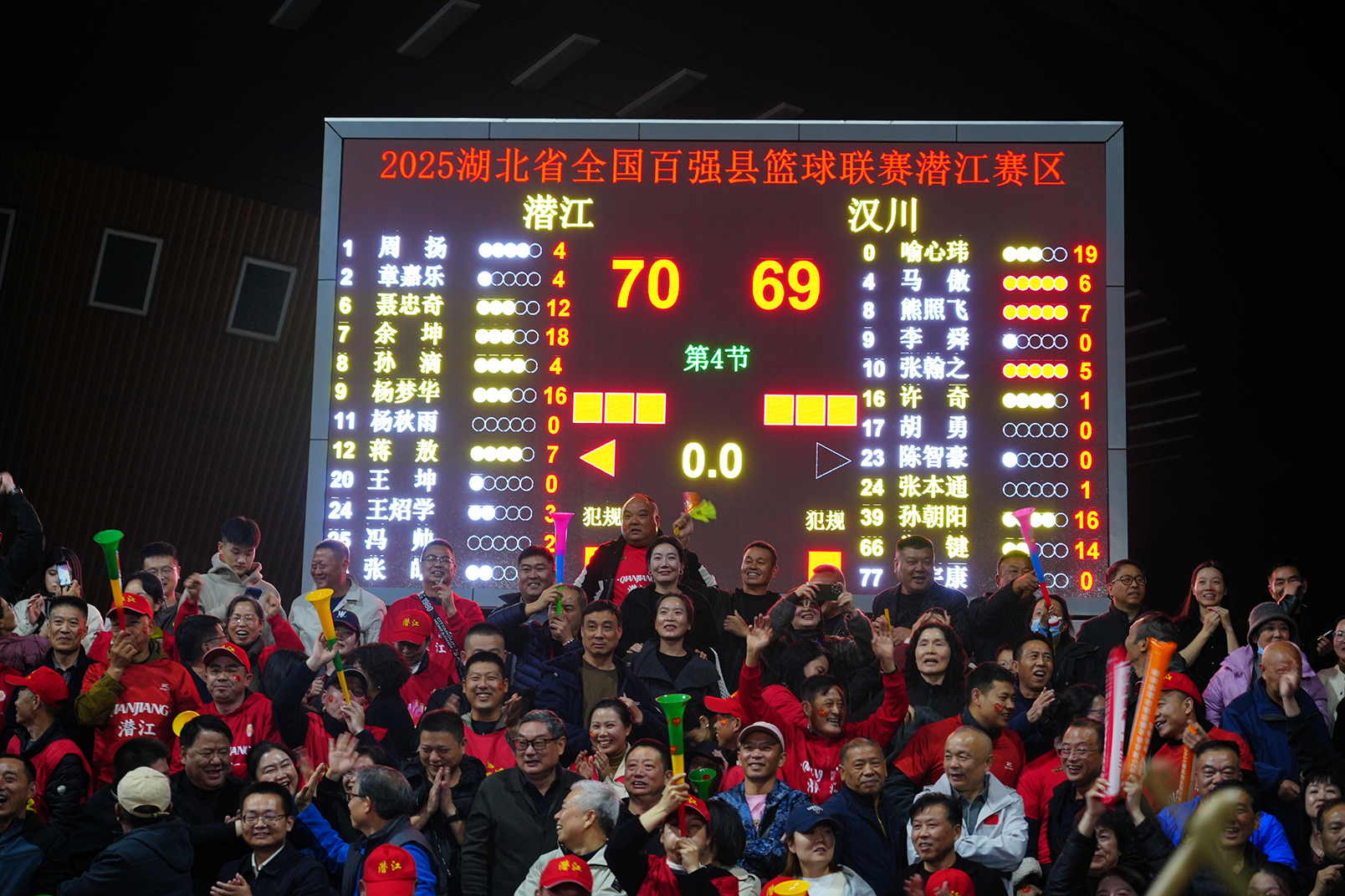 70:69逆转绝杀！潜江拿下夺冠主动权