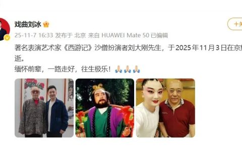 著名男演员刘大刚去世