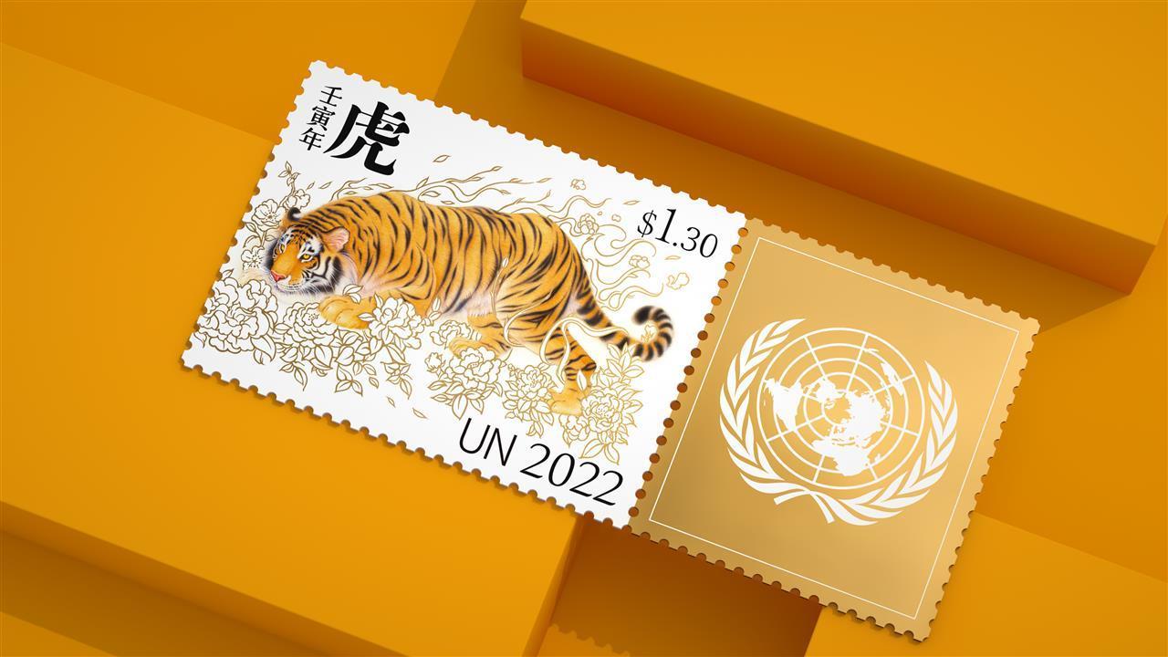 第6次与联合国合作，占了12生肖邮票“半壁江山”，“武汉伢”潘虎设计了联合国2026马年生肖票