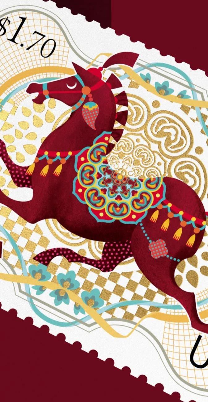 第6次与联合国合作，占了12生肖邮票“半壁江山”，“武汉伢”潘虎设计了联合国2026马年生肖票