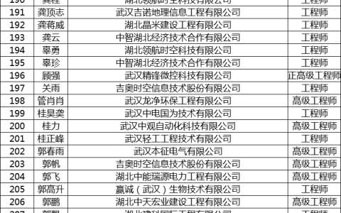 关于武汉东湖新技术开发区2025年（下半年）工程技术高、中级职称评审通过人员的公示