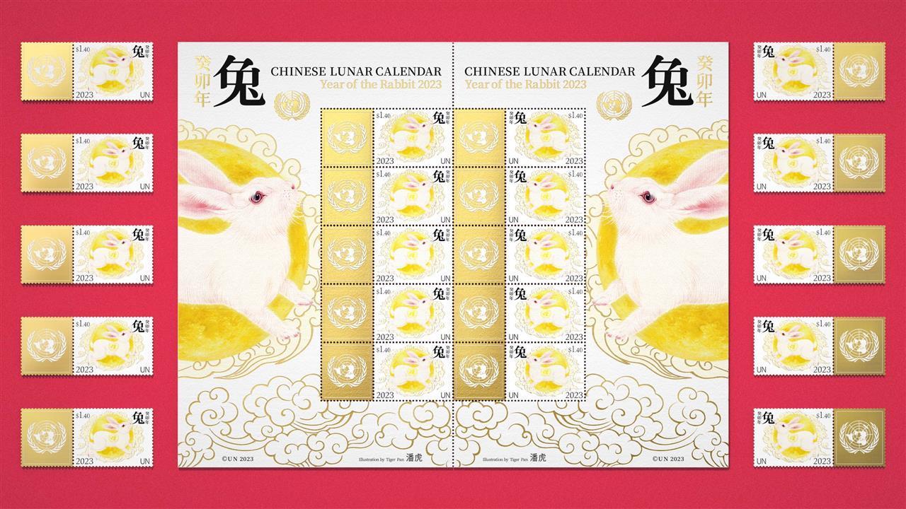 第6次与联合国合作，占了12生肖邮票“半壁江山”，“武汉伢”潘虎设计了联合国2026马年生肖票