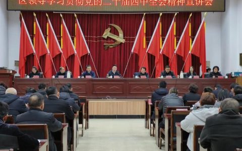 杨市街道召开党的二十届四中全会精神宣讲会