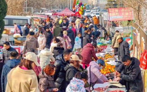 积玉口镇文明市集热闹开市