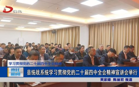 【学习贯彻全会精神】同济医学院举行深入学习贯彻党的二十届四中全会精神宣讲会