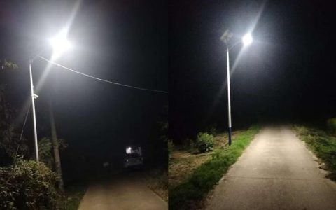 嘉鱼官桥镇路灯点亮群众“回家路”