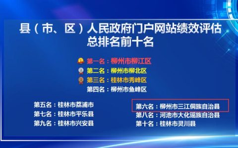 市人民政府网站跻身全国区县政府网站评估第六名