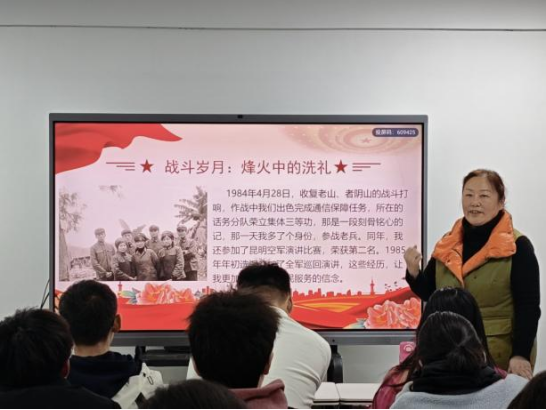 机电工程学院与外国语学院联合校关工委举办老兵讲故事活动