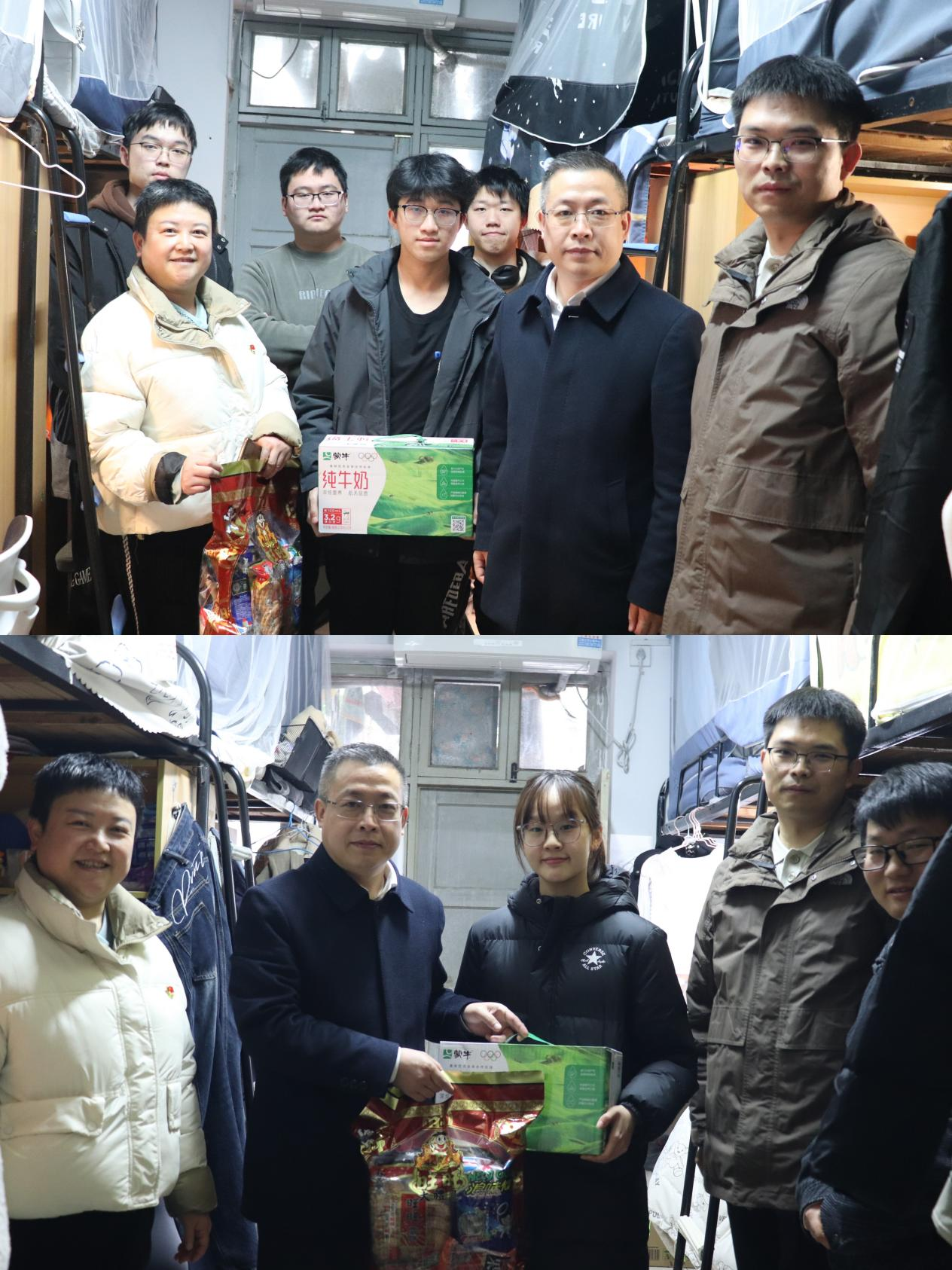 三峡大学领导深入计算机与信息学院讲授党课并慰问学生