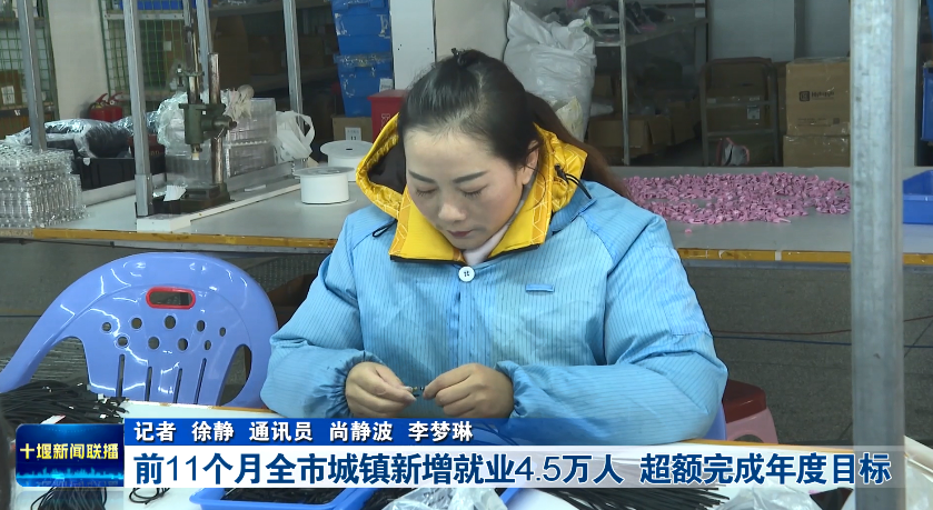 前11个月，十堰城镇新增就业4.5万人，超额完成年度目标