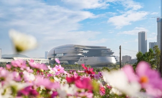 在格桑花海中仰望“宇宙飞船”：科技与田园的诗意交融