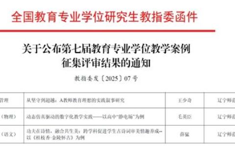 第七届全国教育专业学位教学案例评审结果公布 三峡大学5篇入选位列全省首位