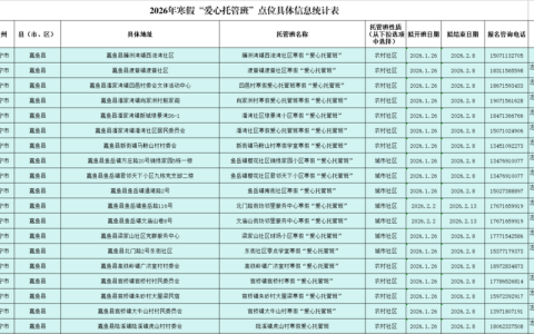 咸宁市寒假爱心托管班开启报名 160余个托管点位本月下旬全面开班