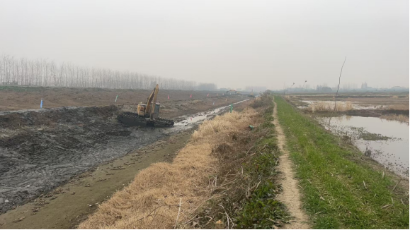 潜江市农田基础设施提质升级项目（白鹭湖及运粮湖片区）施工接近尾声