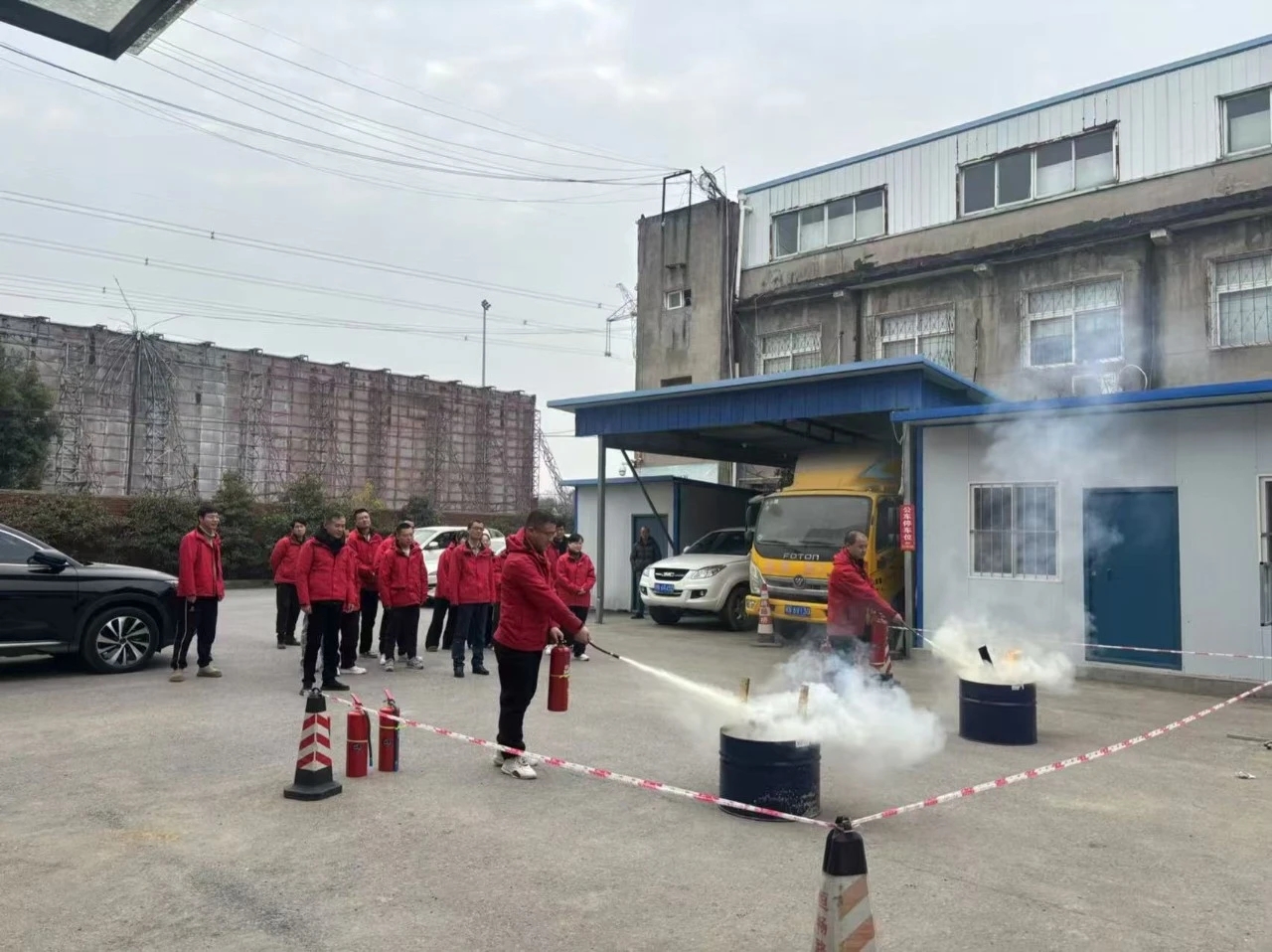 潜江农发检测公司开展冬季消防演练