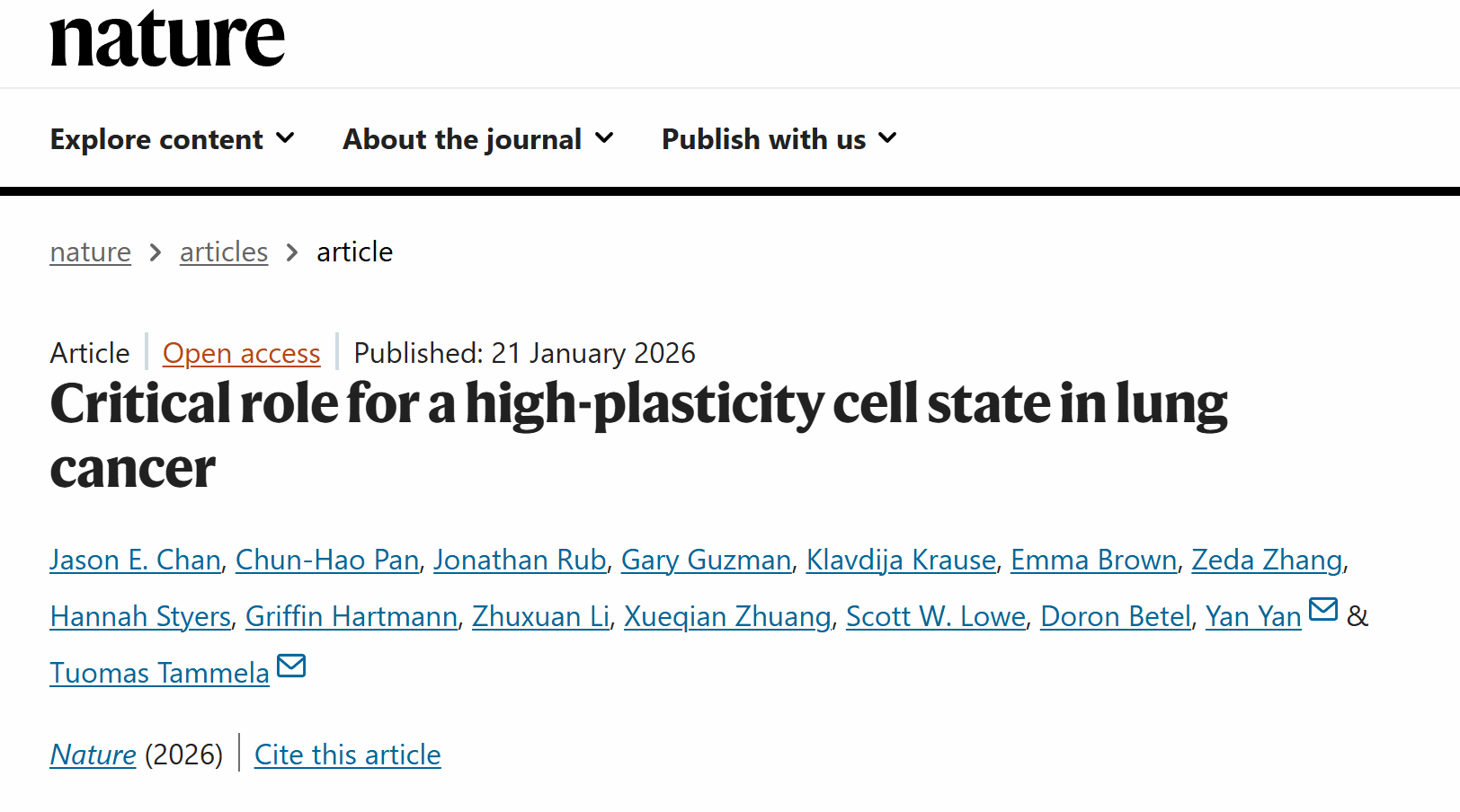 《自然》杂志发表华中农大颜彦教授团队联合研究成果