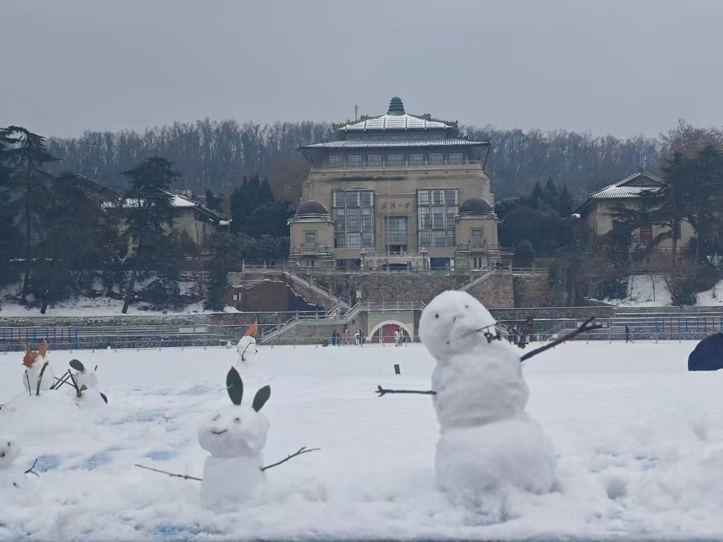 雪落珞珈，香漫桂子！武汉高校初雪图鉴