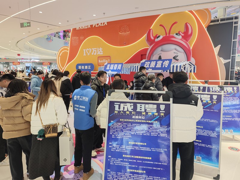 潜江“就业大篷车”元旦送岗 三天服务暖民心