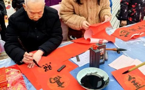 通城沙堆镇开展送春联活动 墨染年味浓 乡村沐新风