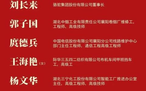 湖北唯一！这名荆州人荣获全国先进个人