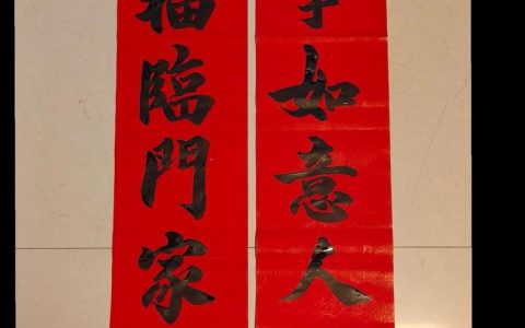 春联送福笔墨传意　红纸迎春年味暖心