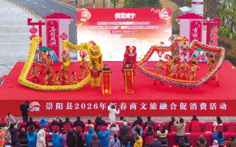 非遗提琴戏里赶大集   马年打卡声中迎新春 崇阳举办2026年新春商文旅融合促消费活动