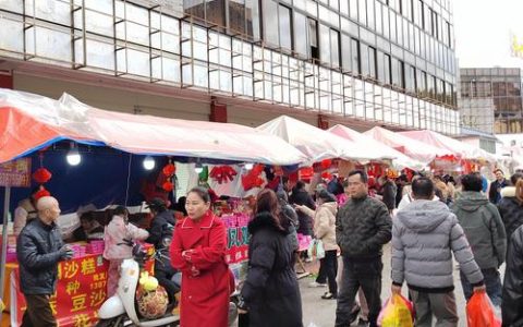 街头年味浓 市场春意暖