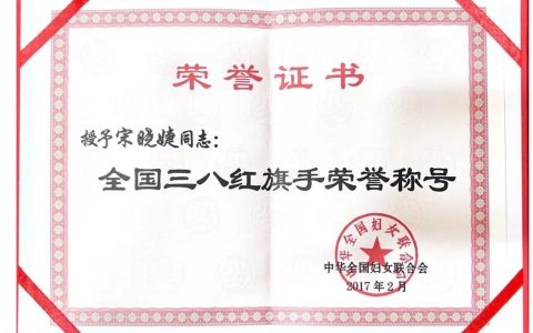 娄筱叮教授获评全国三八红旗手