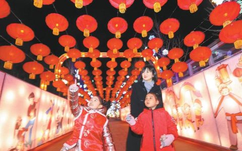 3月里的元宵春意浓，市民游客踏春赏花逛灯会