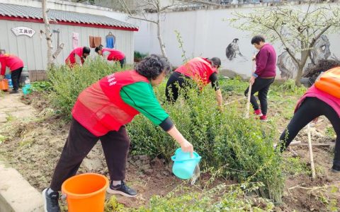 干驿镇干群合力义务植绿美家园