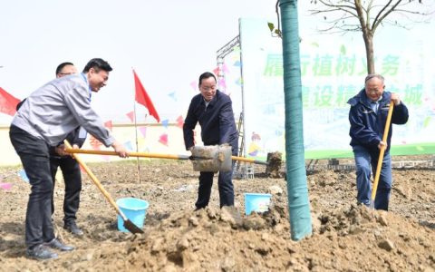 潜江各地积极开展义务植树活动